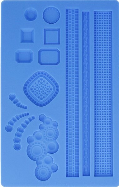 Силиконовый молд-планшет "Драгоценные камни" для мастики/марципана/глины/изомальта - фото 4662