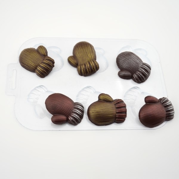 Пластиковая форма для шоколада "Варежки" - фото 5025