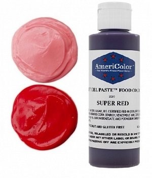 Краситель гелевый пищевой Ярко красный Super  Red  21 г Americolor - фото 5162