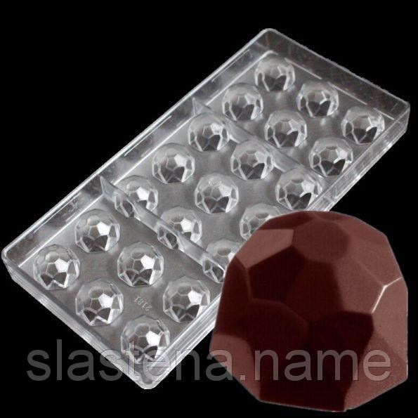 Поликарбонатная форма для конфет диамант 2181 - фото 5261