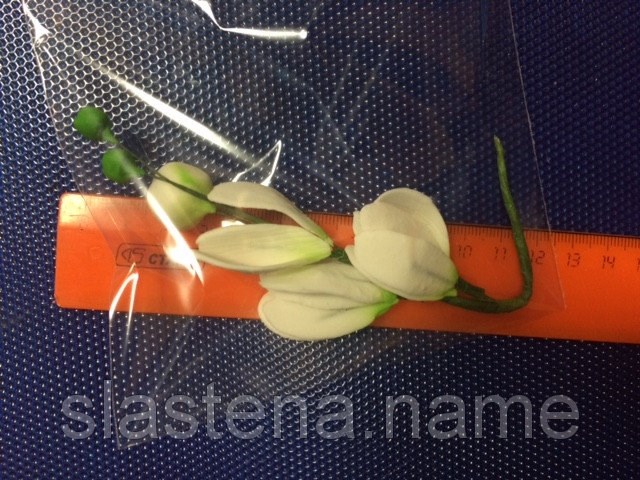 Сахарные цветы  для самостоятельной сборки  Фрезия белая - фото 6861
