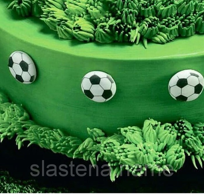 Сахарные фигурки Футбольный мяч диаметр 3 см - фото 6947