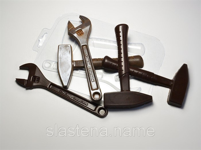 Форма для шоколада Ключ и молоток - фото 7082