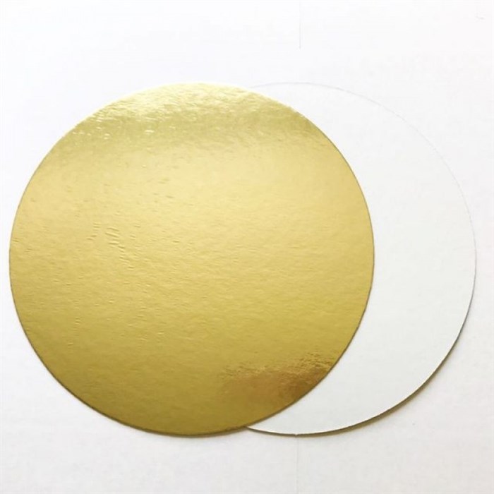 Подложка-поднос  23 см, золото-жемчуг, 3,2 мм - фото 7727
