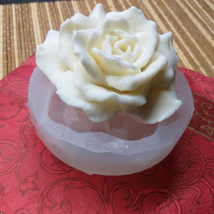 Молд силиконовый "Роза" для зефира/шоколада/изомальта 8см - фото 8218