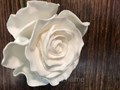 Сахарные цветы  для самостоятельной сборки Роза   белая 7 см - фото 7196