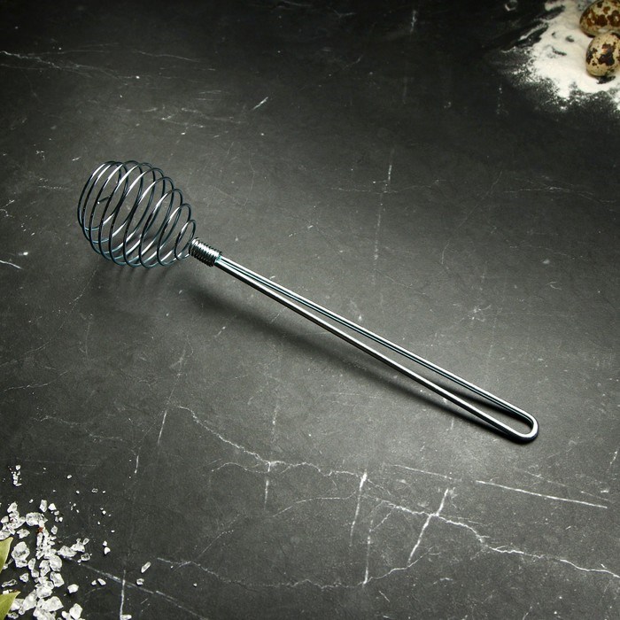 Венчик кондитерский для взбивания с металлической ручкой "Шар", 30 см - фото 10274