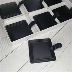 Подложка пластиковая квадратная с держателем (цвет Черный) - фото 10628