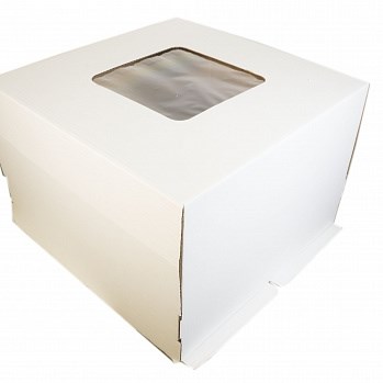Упаковка коробка  для торта с окном  42х42х29 - фото 4677