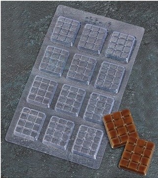Форма для шоколада «Мини плитки шоколада» 22×13см - фото 4941