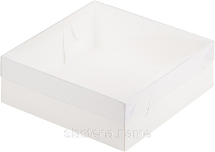 Коробки для тортов и пирожных с пластиковой крышкой    200x200x70 - фото 6793