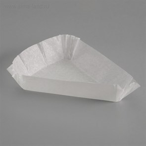 Капсулы тарталетки  формочки  бумажные белые  50 шт  треугольник  10,2  х 7,5 х 2,5 см