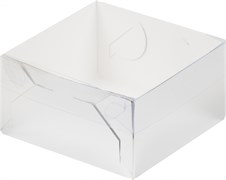Коробка  с пластиковой крышкой белая 12х12х7