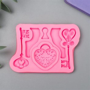 Молд силиконовый "Ключ от сердца" 8.5×6.8 см
