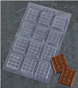 Форма для шоколада «Мини плитки шоколада» 22×13см