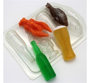 Пластиковая форма для шоколада "Пивной набор"