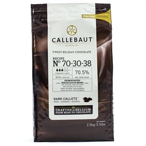 Горький шоколад Callebaut 70-30-38RT-U71 70% какао,  2.5кг