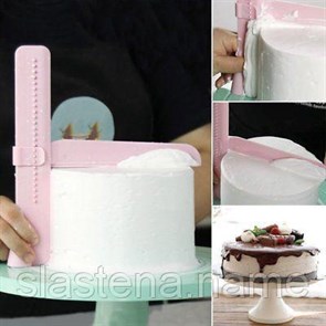 Регулируемый шпатель кондитерский для выравнивания торта угловой