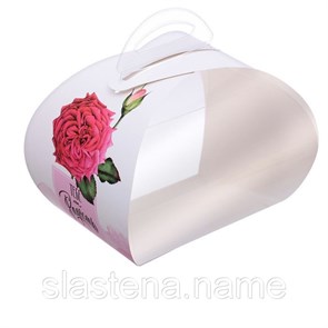 Коробка упаковка для десерта, конфет, макаронс   «Тебе на радость», 10 × 12 × 9 см