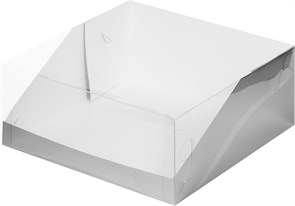 Коробка для торта с пластиковой крышкой 23,5х23,5х10