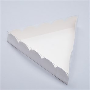 Коробочка для печенья белая, треугольная 18 х 18 х 4 см