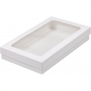Коробка для клубники в шоколаде (белая) 250/150/40мм