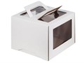 Коробка  для торта 20х 20х 20 ручка окно - фото 10408