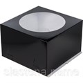 Коробка для торта с окошком, 300*300*190 мм (черная) - фото 7029