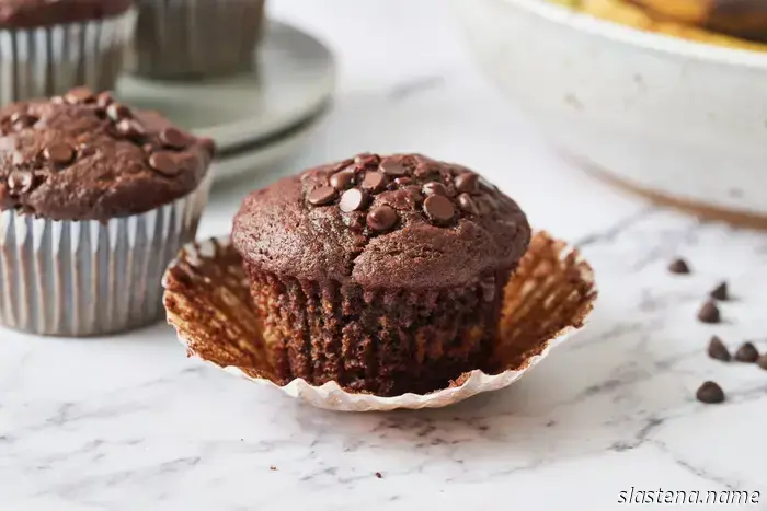 Muffins Dobles de Plátano y Chocolate