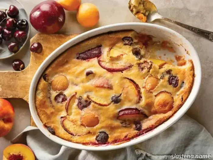 Clafoutis de fruta de hueso - Hornear desde cero