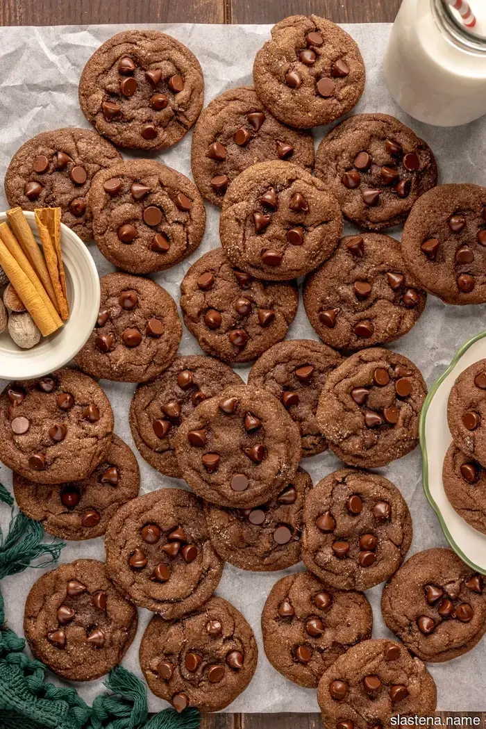 Soft and Chewy Chocolate Gingerbread Cookies