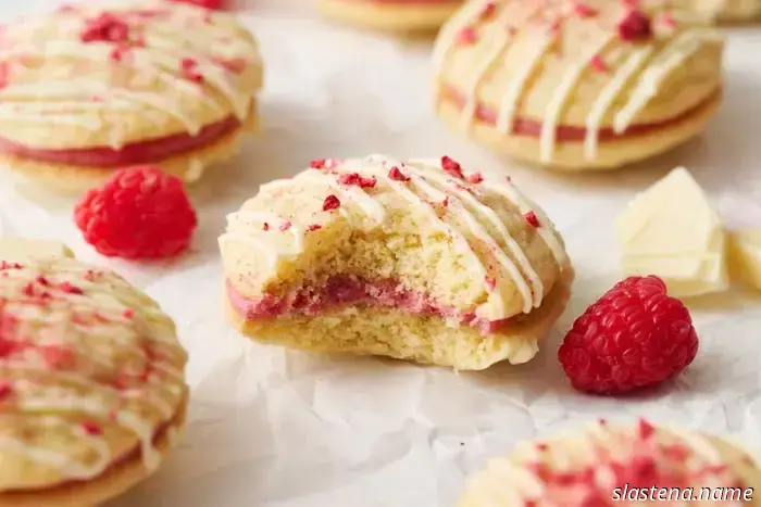 Raspberry Cream-Filled Sandwich Cookies