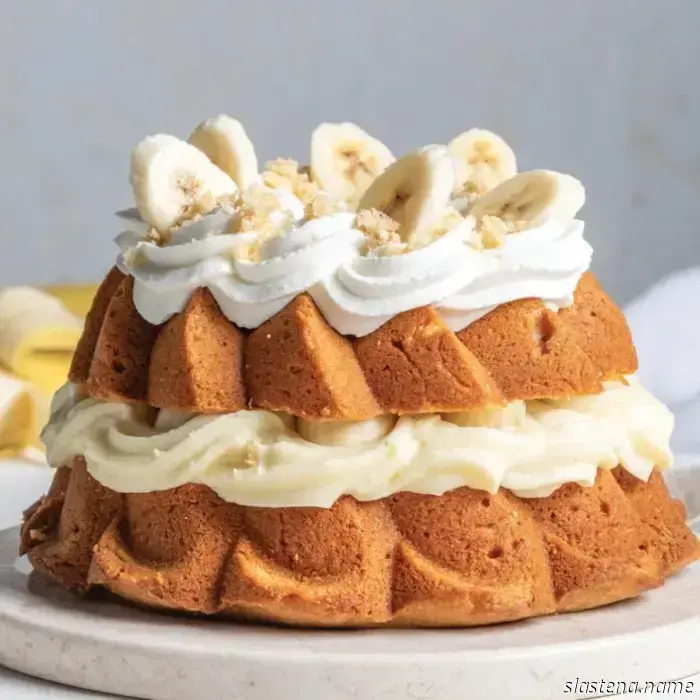 Pastel Bundt de Pudín de Plátano-Hornee desde Cero