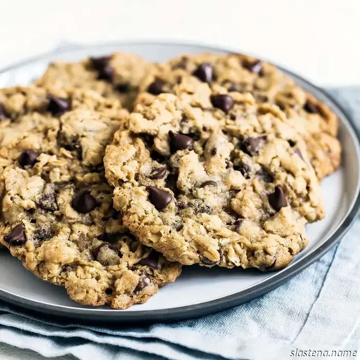 Galletas de avena con chispas de chocolate