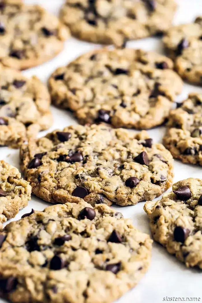 Galletas de avena con chispas de chocolate