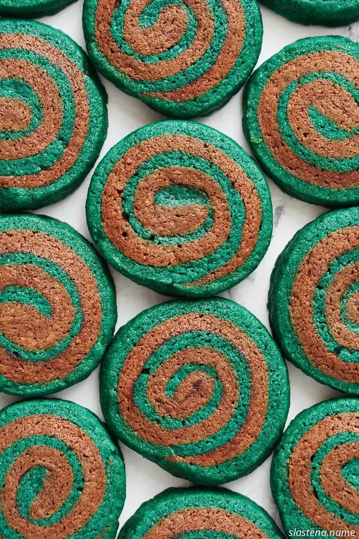 Chocolate Mint Swirl Cookies