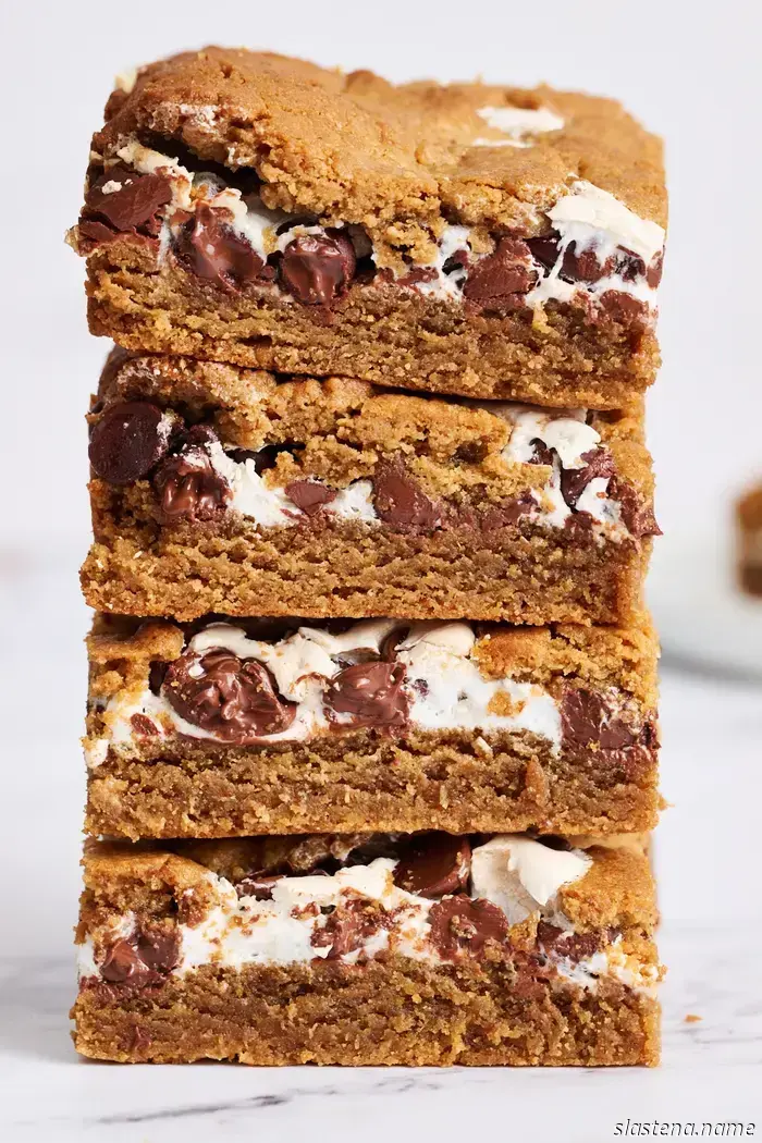 Blondies de Mantequilla de Maní S'mores