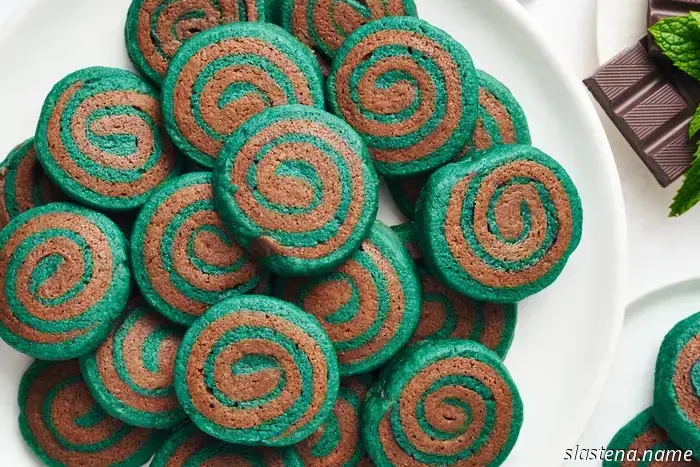 Chocolate Mint Swirl Cookies