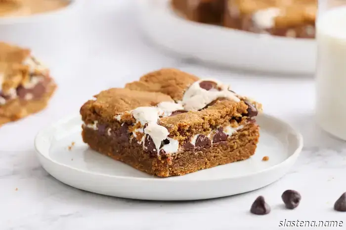 Blondies de Mantequilla de Maní S'mores