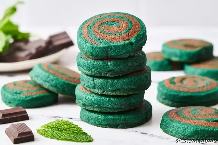 Chocolate Mint Swirl Cookies