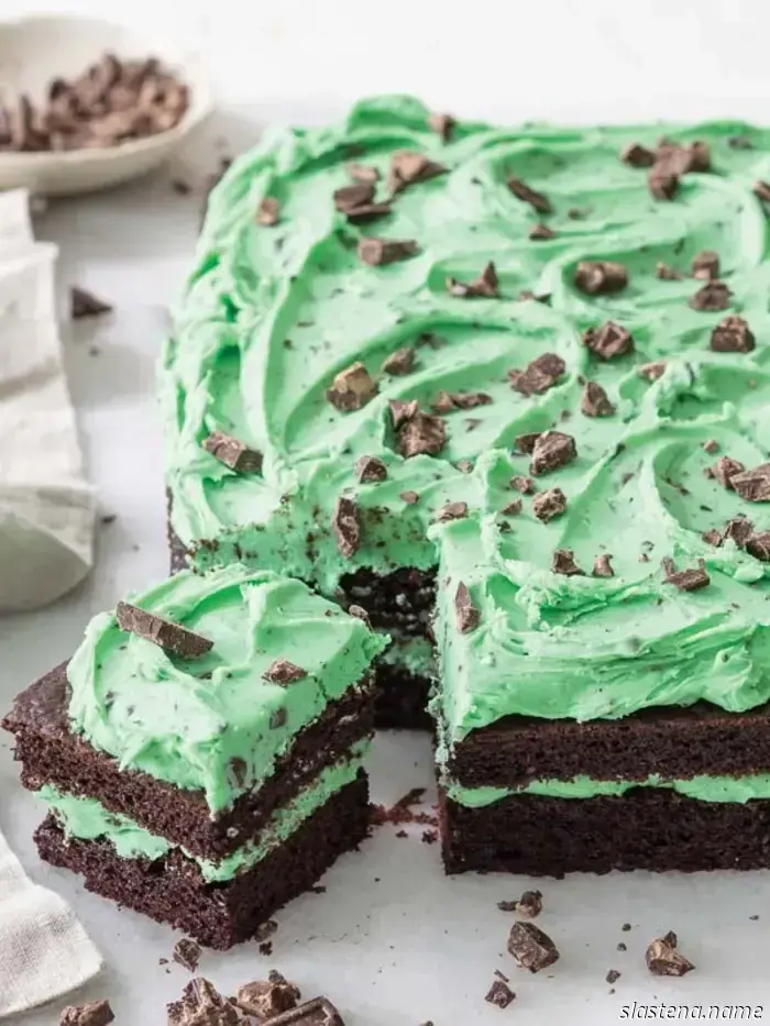 Pastel de Hoja de Chips de Menta-Hornee desde Cero